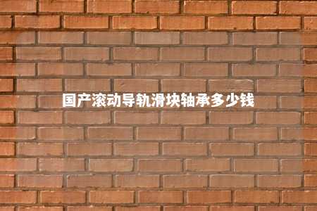国产滚动导轨滑块轴承多少钱 